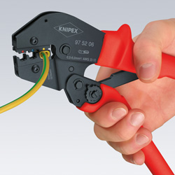 Crimping Pliers also for two-hand operation